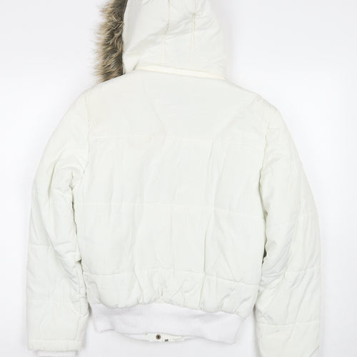 Ganeder Womens White Jacket Size M Zip