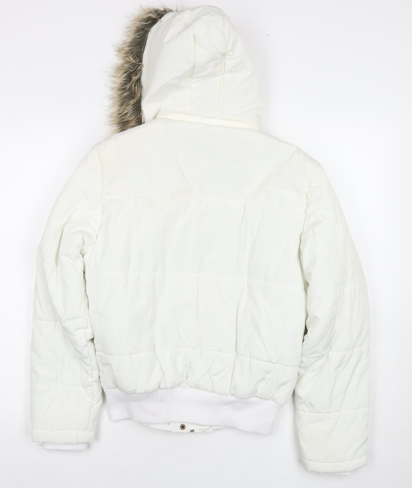 Ganeder Womens White Jacket Size M Zip