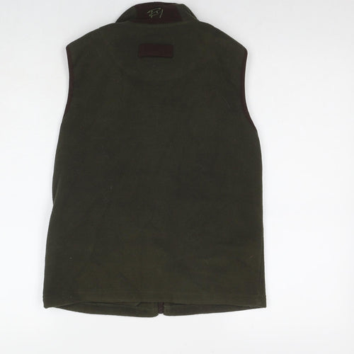 Rydale Boys Green Gilet Waistcoat Size 9-10 Years Zip