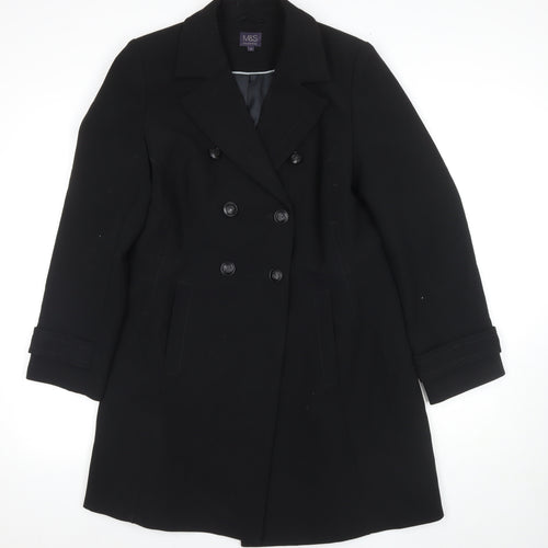 Marks and Spencer Womens Black Jacket Blazer Size 14 Button