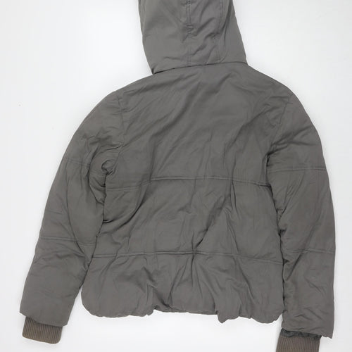 ASOS Womens Grey Puffer Jacket Jacket Size 10 Zip
