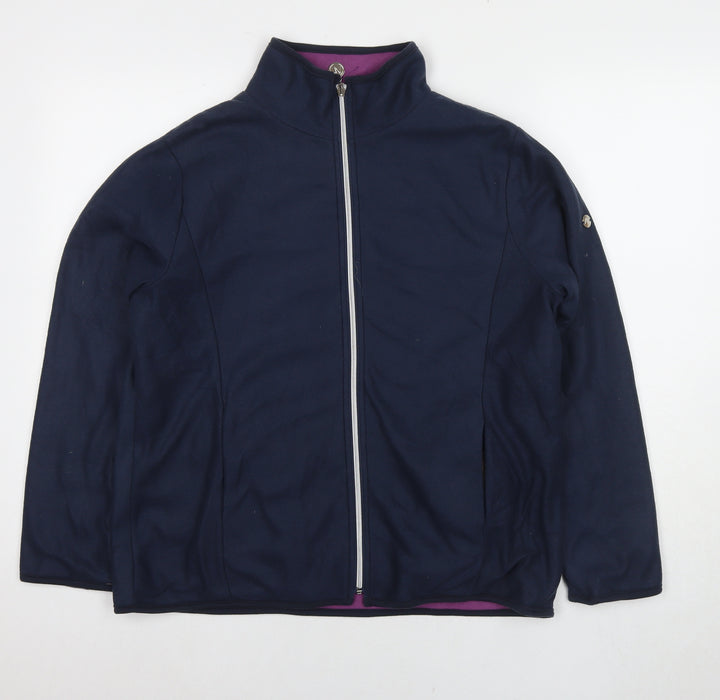 Anne de Lancey Womens Blue Jacket Size M Zip - Reversible