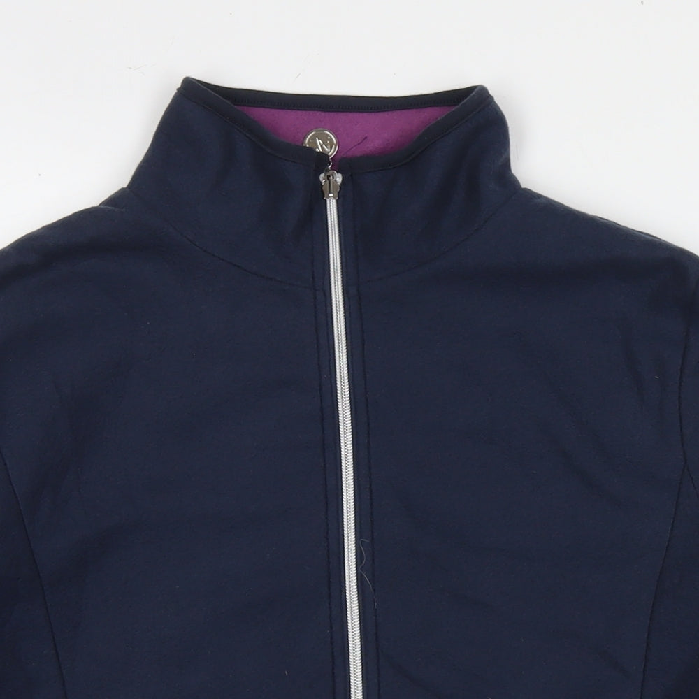 Anne de Lancey Womens Blue Jacket Size M Zip - Reversible