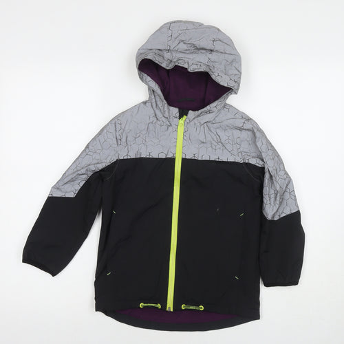 Baker Boys Black Colourblock Jacket Size 7 Years Zip