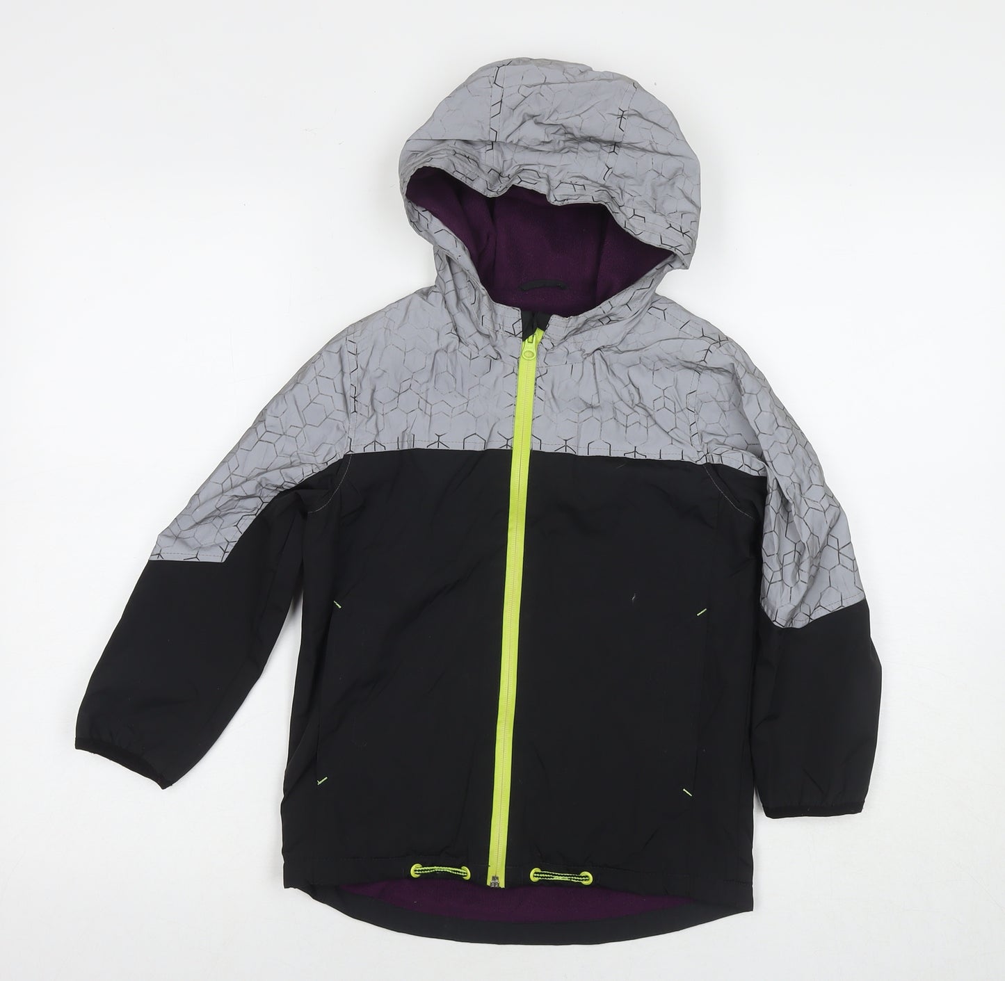 Baker Boys Black Colourblock Jacket Size 7 Years Zip