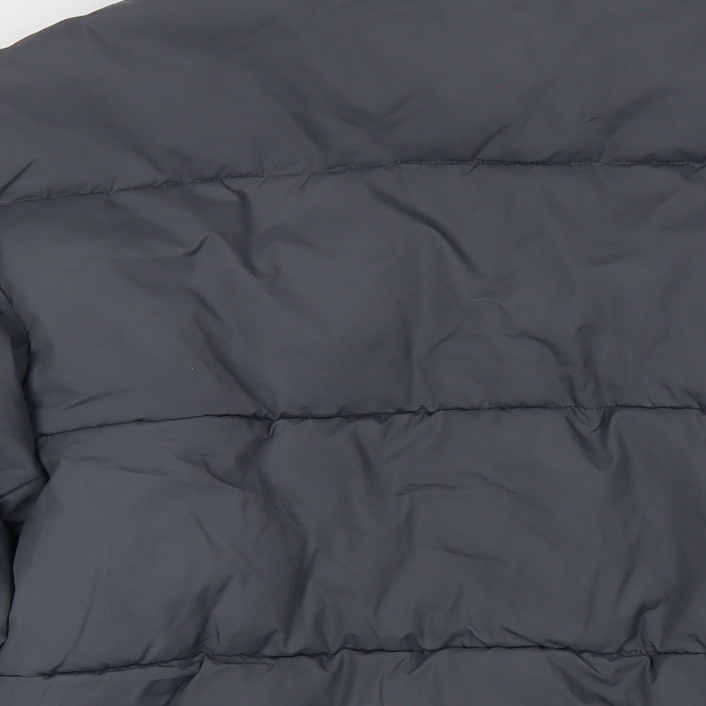 Easy Mens Grey Puffer Jacket Jacket Size L Zip