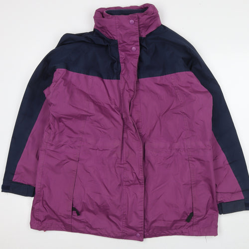 Casual Comfort Womens Purple Jacket Size 18 Zip - Detachable Fleece