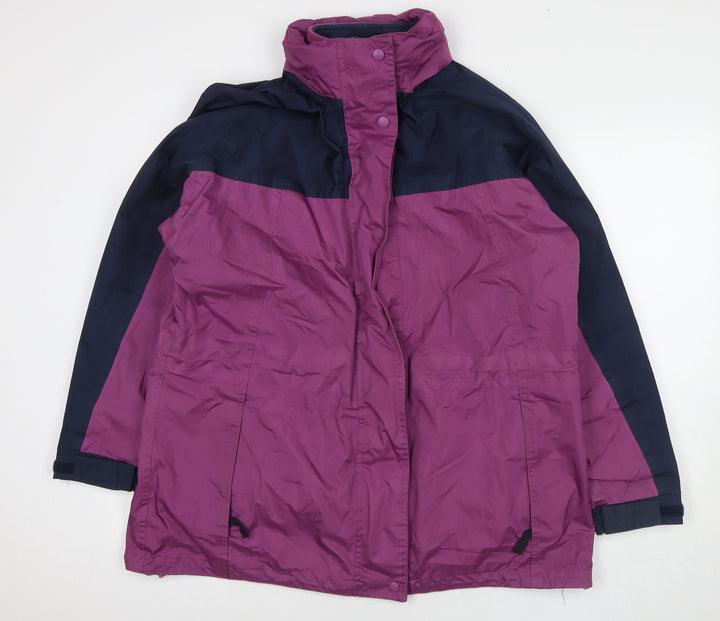 Casual Comfort Womens Purple Jacket Size 18 Zip - Detachable Fleece