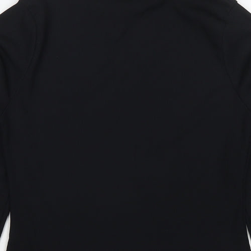 Edge Street Womens Black Polyester Basic T-Shirt Size 10 Round Neck