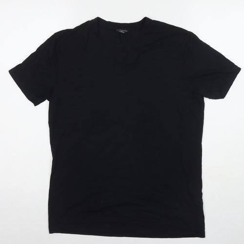 Autograph Mens Black Modal T-Shirt Size M V-Neck