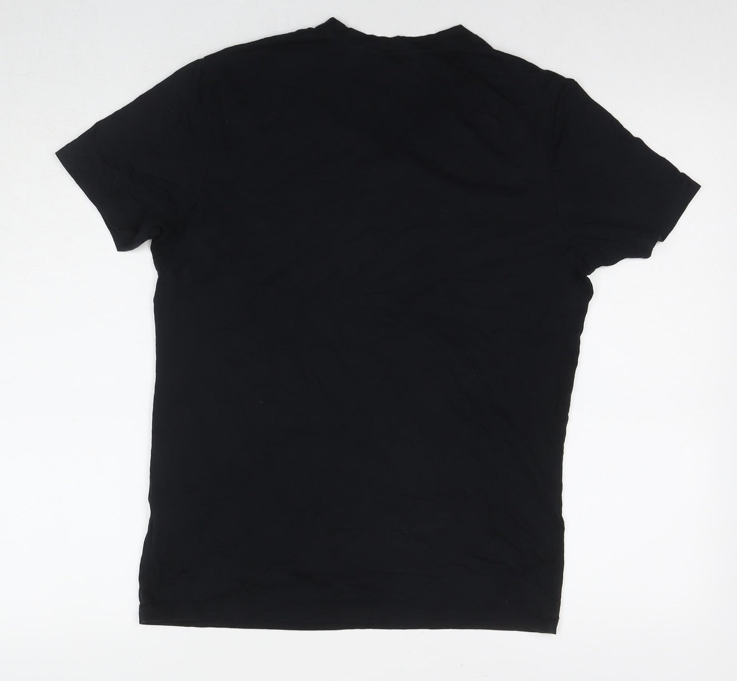 Autograph Mens Black Modal T-Shirt Size M V-Neck