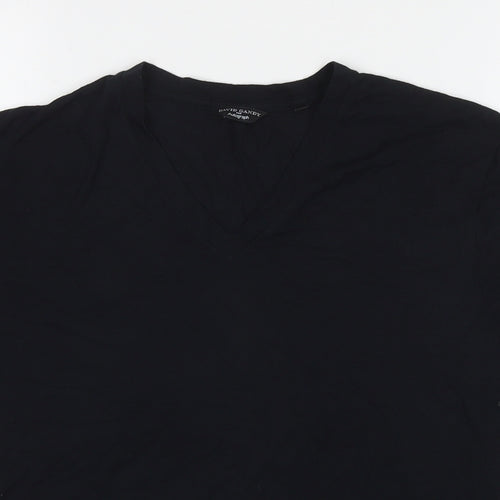 Autograph Mens Black Modal T-Shirt Size M V-Neck