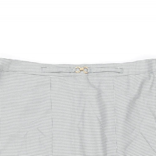 Damart Womens Grey Geometric Polyester Swing Skirt Size 20
