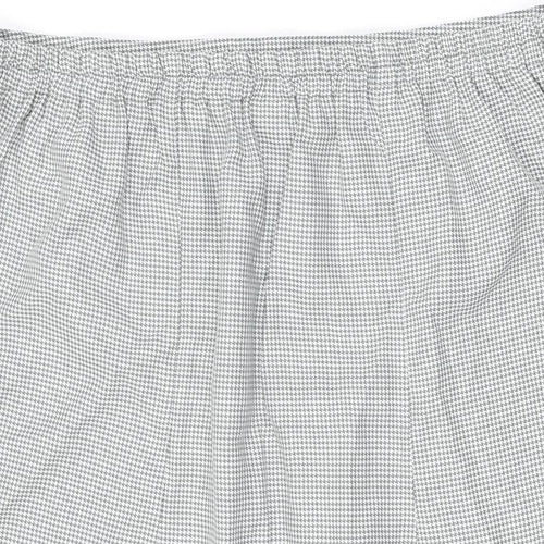 Damart Womens Grey Geometric Polyester Swing Skirt Size 20