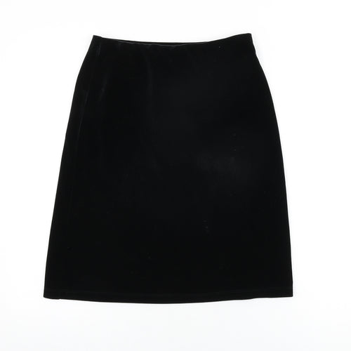 Marks and Spencer Womens Black Polyester A-Line Skirt Size 10