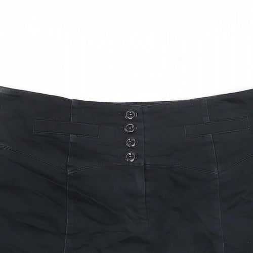 Red Herring Womens Black Polyester Straight & Pencil Skirt Size 10 Zip