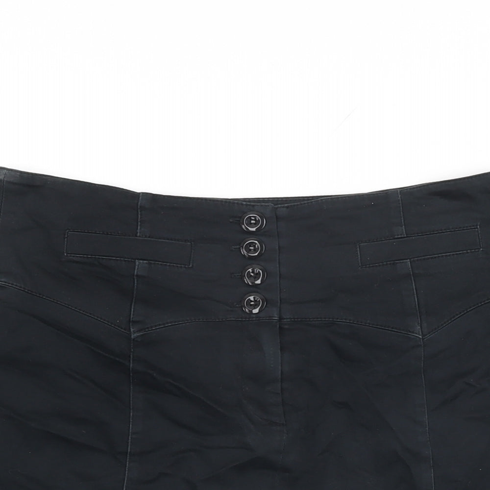 Red Herring Womens Black Polyester Straight & Pencil Skirt Size 10 Zip