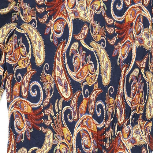 Joe Browns Womens Blue Paisley Viscose A-Line Size 14 Round Neck Pullover