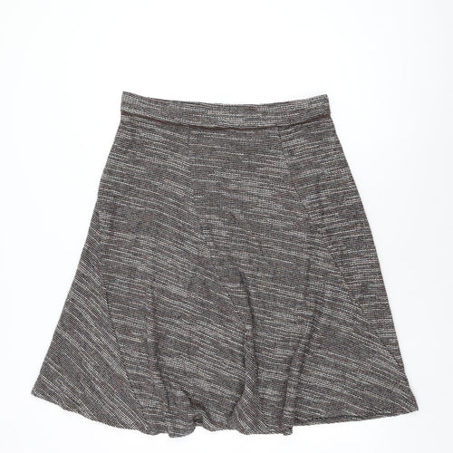 Marks and Spencer Womens Brown Polyester Swing Skirt Size 16