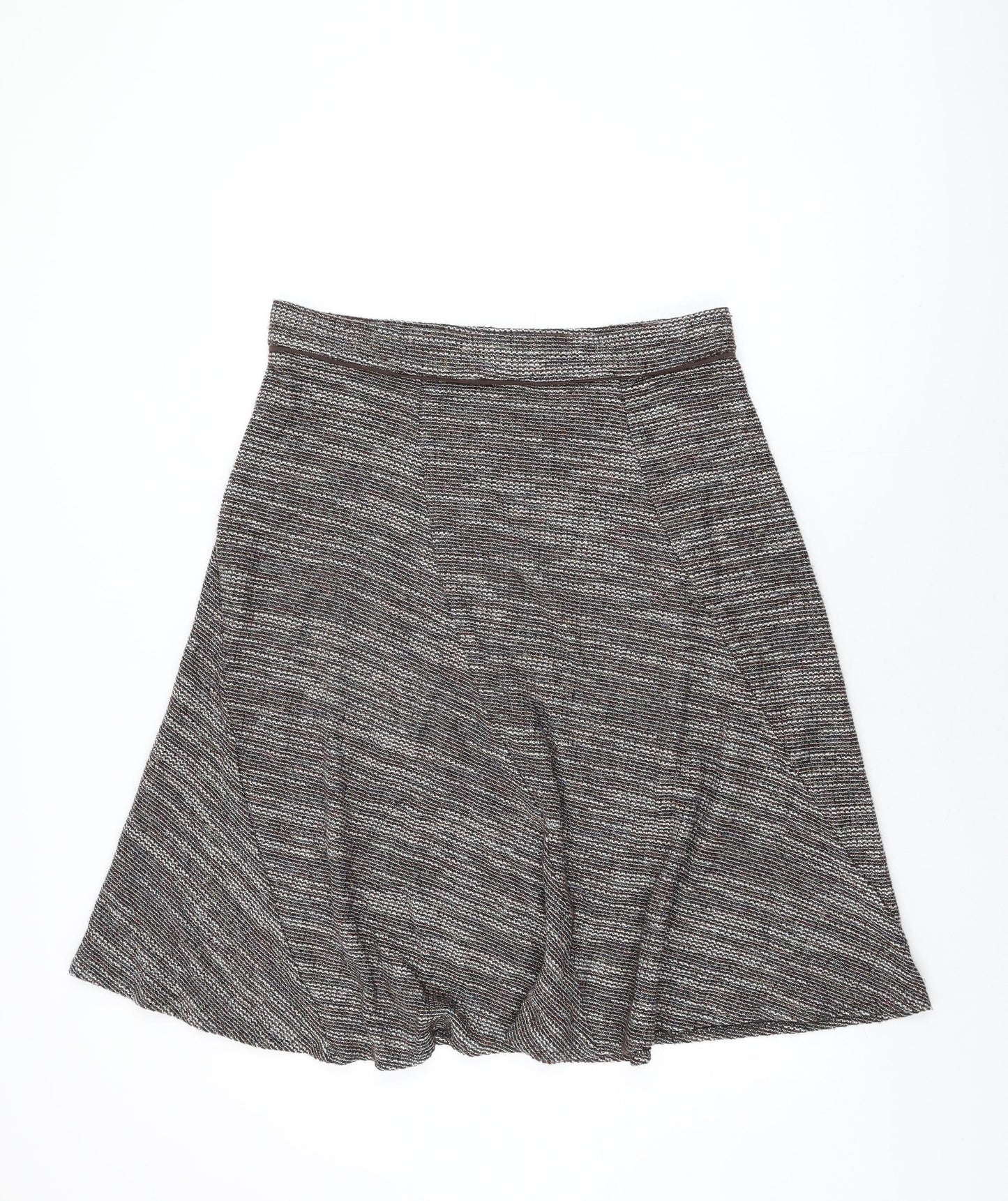 Marks and Spencer Womens Brown Polyester Swing Skirt Size 16