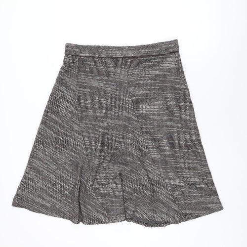 Marks and Spencer Womens Brown Polyester Swing Skirt Size 16
