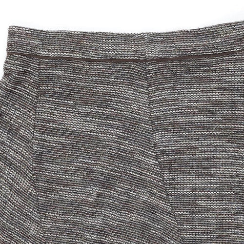 Marks and Spencer Womens Brown Polyester Swing Skirt Size 16