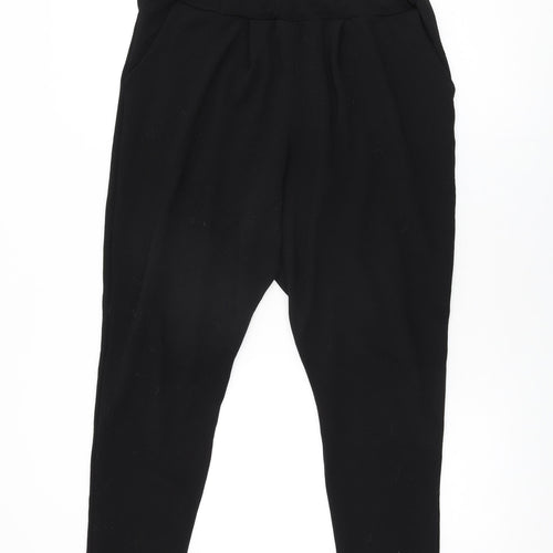 Boohoo Womens Black Polyester Trousers Size 22 L27 in Regular