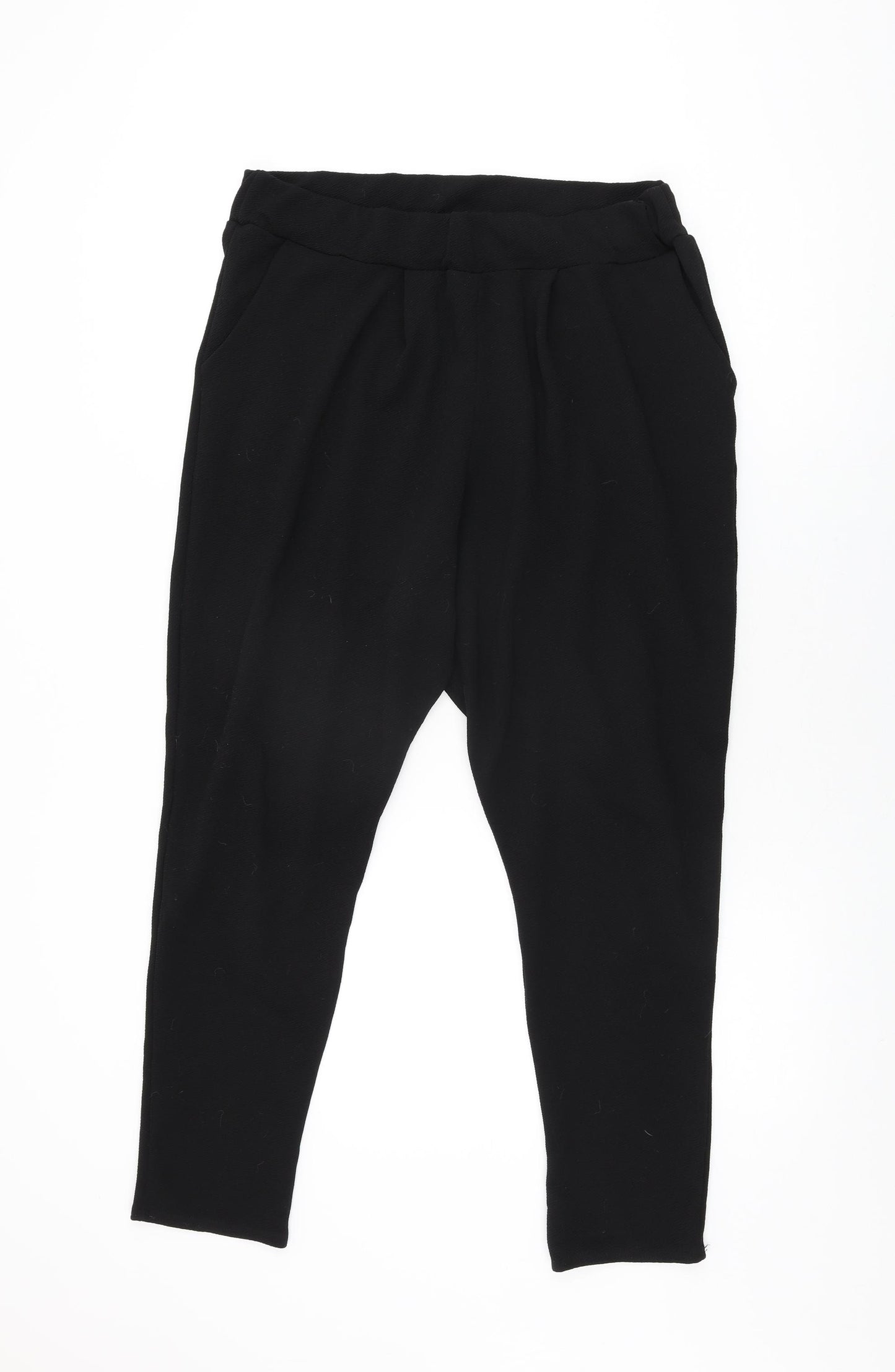 Boohoo Womens Black Polyester Trousers Size 22 L27 in Regular