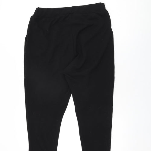 Boohoo Womens Black Polyester Trousers Size 22 L27 in Regular