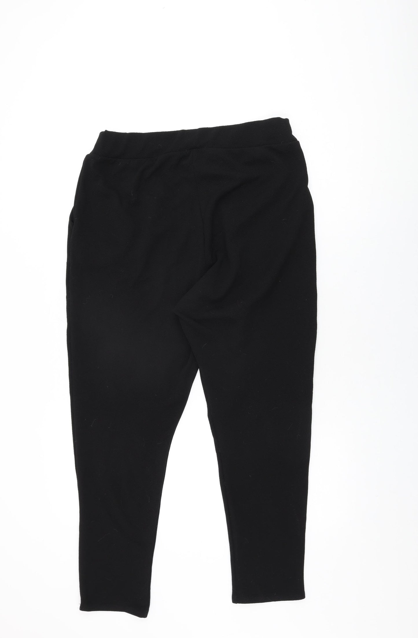 Boohoo Womens Black Polyester Trousers Size 22 L27 in Regular