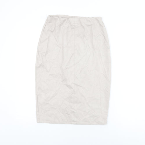 River Island Womens Beige Polyester Straight & Pencil Skirt Size 12