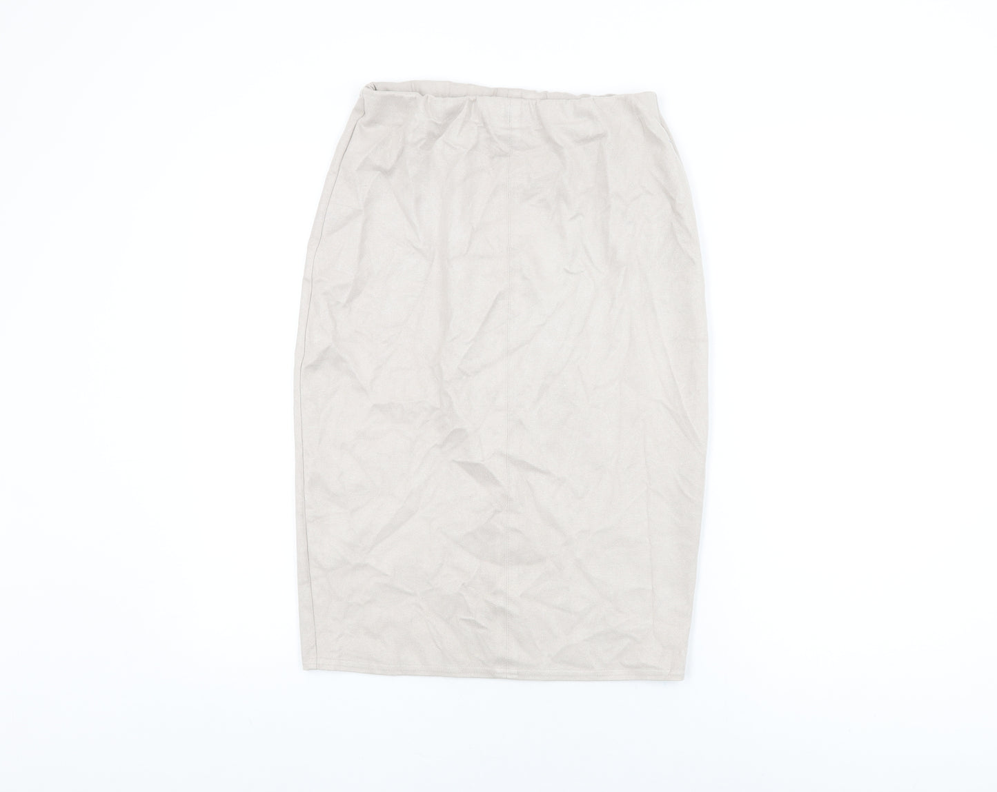 River Island Womens Beige Polyester Straight & Pencil Skirt Size 12