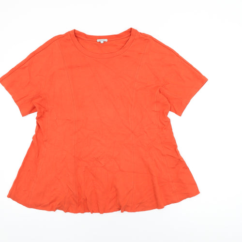 Jigsaw Womens Red Viscose Basic T-Shirt Size L Round Neck