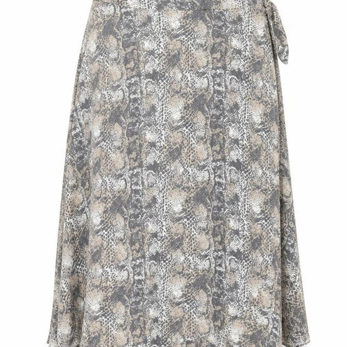 NEXT Womens Beige Animal Print Viscose Wrap Skirt Size 14 Tie