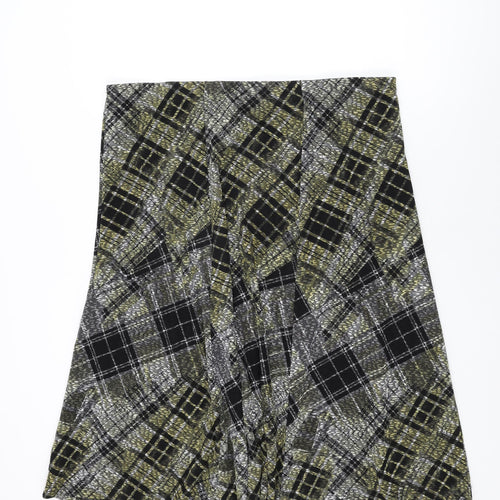 Anna Rose Womens Black Plaid Polyester Swing Skirt Size 20