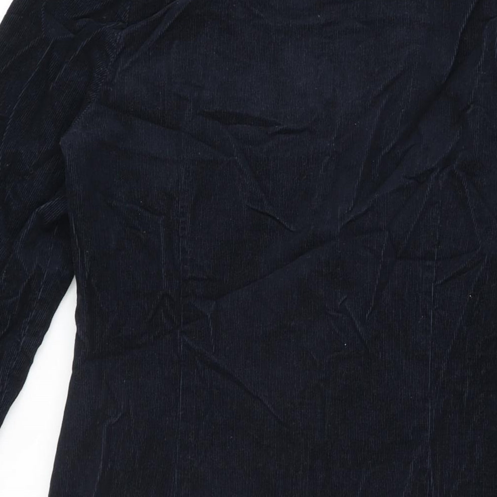 Boden Womens Blue Cotton Shift Size 8 Round Neck Zip