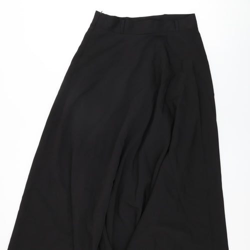 VETEKS Womens Black Polyester Swing Skirt Size 12 Zip
