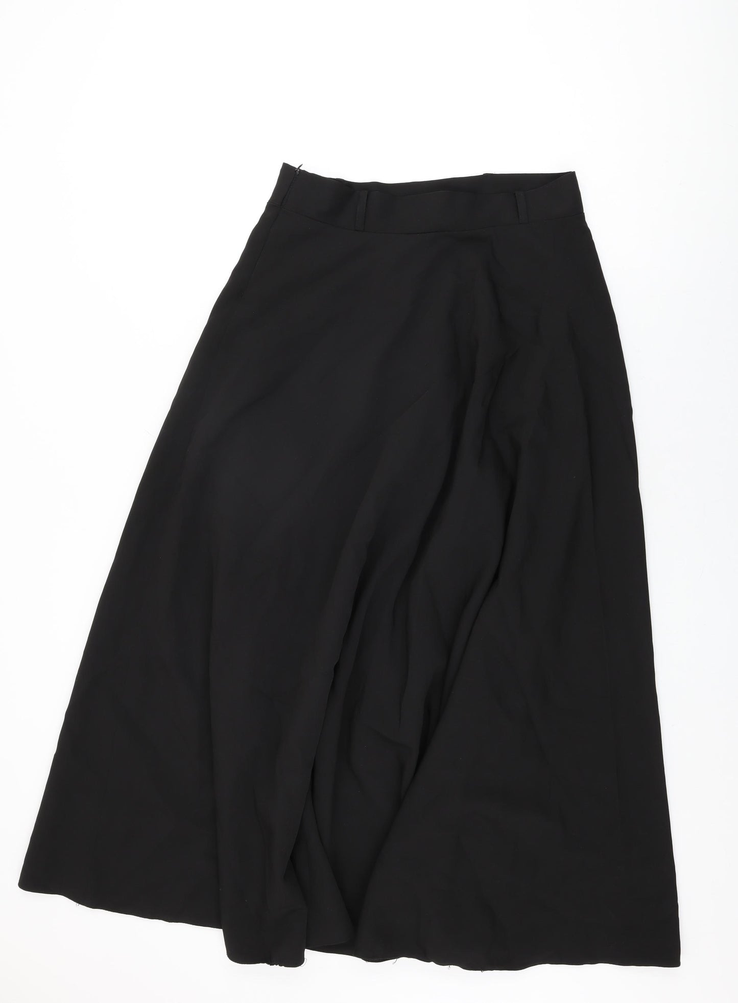 VETEKS Womens Black Polyester Swing Skirt Size 12 Zip
