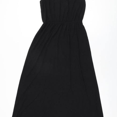 H&M Womens Black Polyester Maxi Size XS Round Neck Pullover