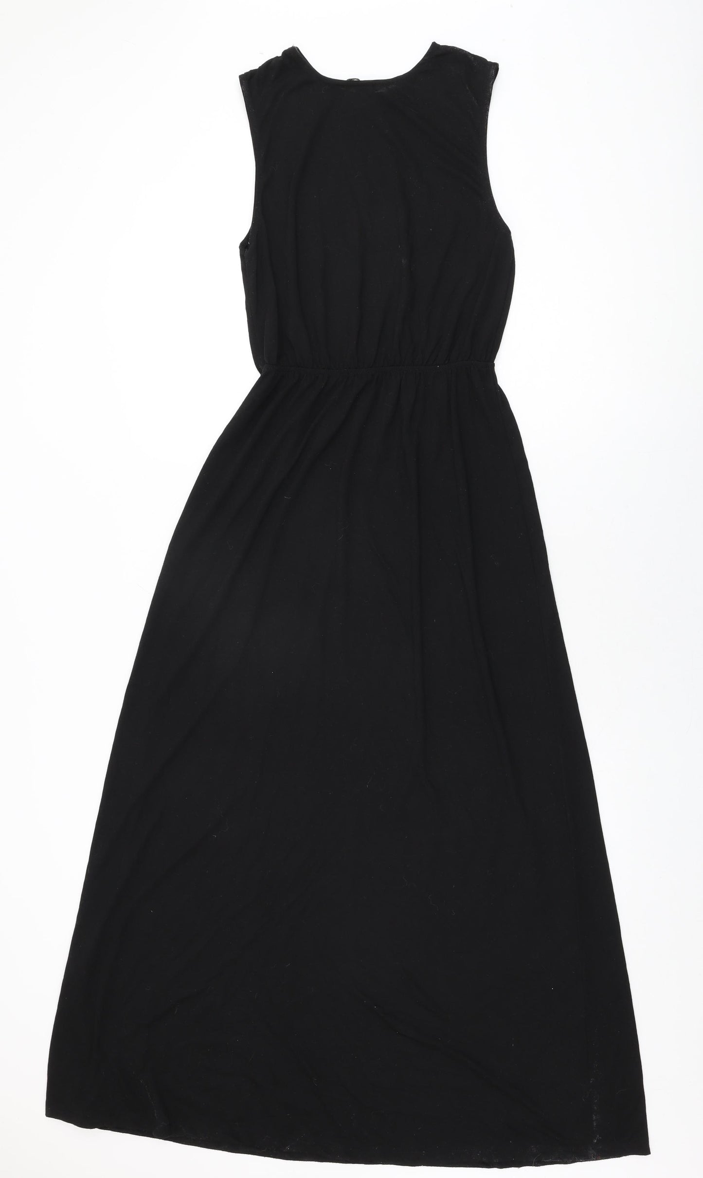 H&M Womens Black Polyester Maxi Size XS Round Neck Pullover