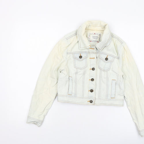 I Love H81 Womens Blue Jacket Size S Button