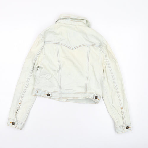 I Love H81 Womens Blue Jacket Size S Button
