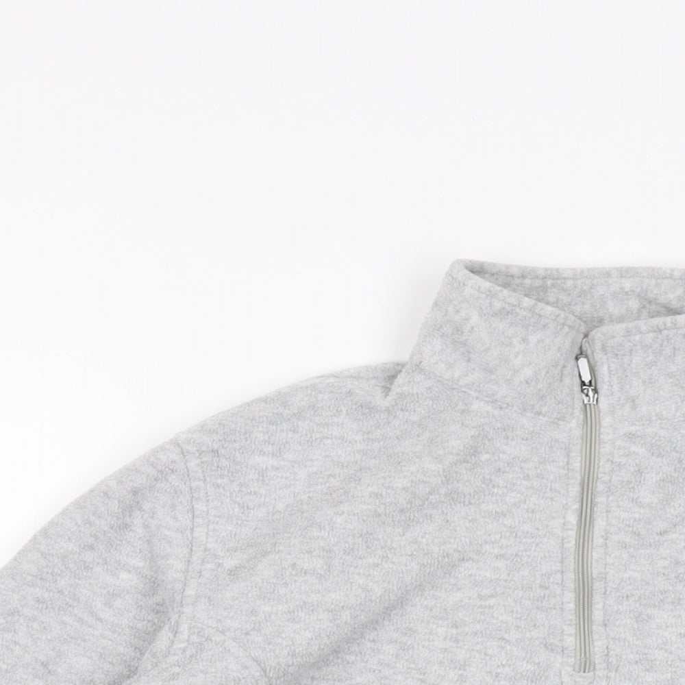 Wannabee Womens Grey Polyester Pullover Sweatshirt Size XL Zip