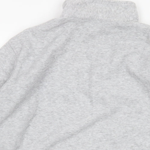 Wannabee Womens Grey Polyester Pullover Sweatshirt Size XL Zip
