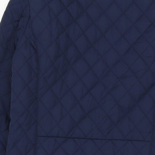Betty Kay Womens Blue Quilted Jacket Size 12 Snap