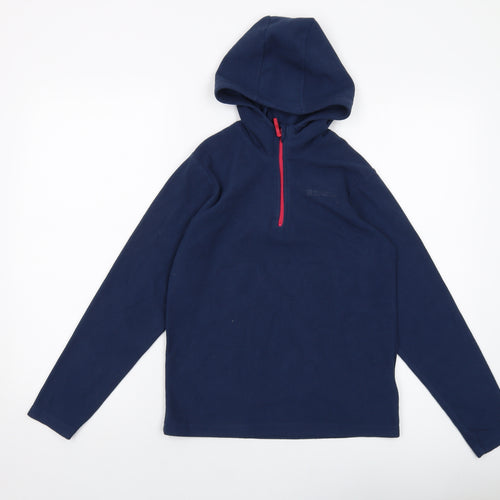 Mountain Warehouse Boys Blue Polyester Pullover Hoodie Size 11-12 Years Zip