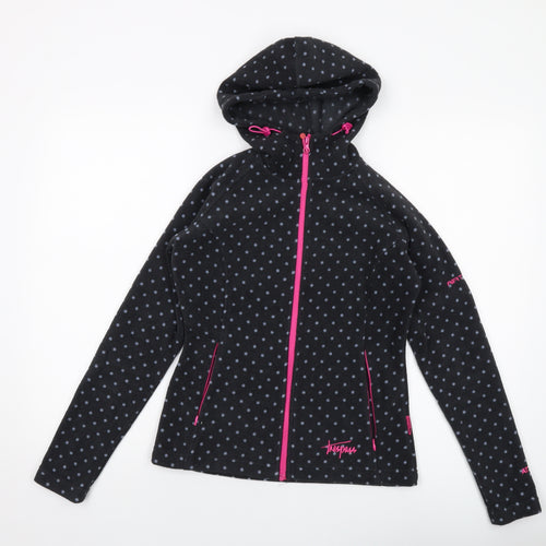 Regatta Girls Blue Polka Dot Jacket Size 11-12 Years Zip