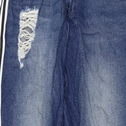 Onlu Womens Blue Cotton Mom Jeans Size L L26 in Regular Button