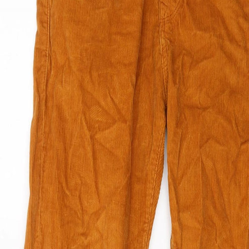 Jack Wills Mens Brown Cotton Trousers Size 30 in L32 in Regular Button
