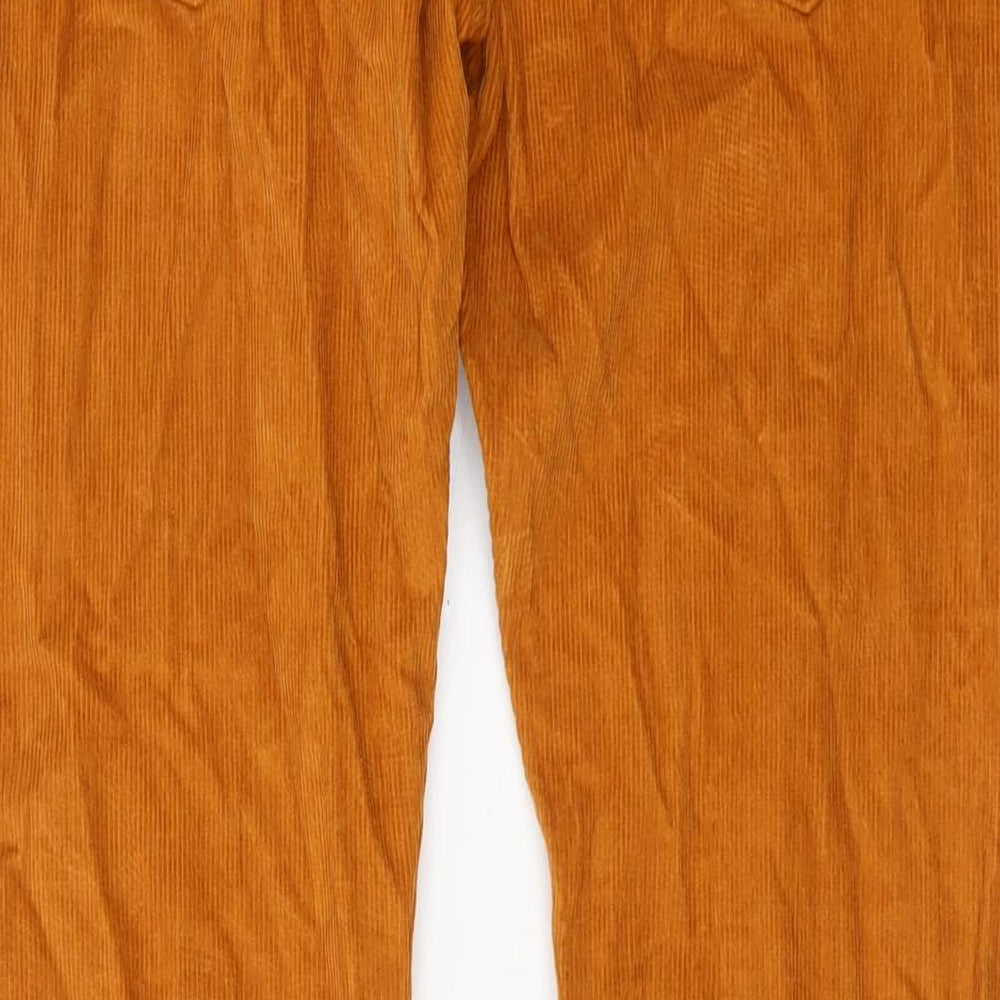 Jack Wills Mens Brown Cotton Trousers Size 30 in L32 in Regular Button
